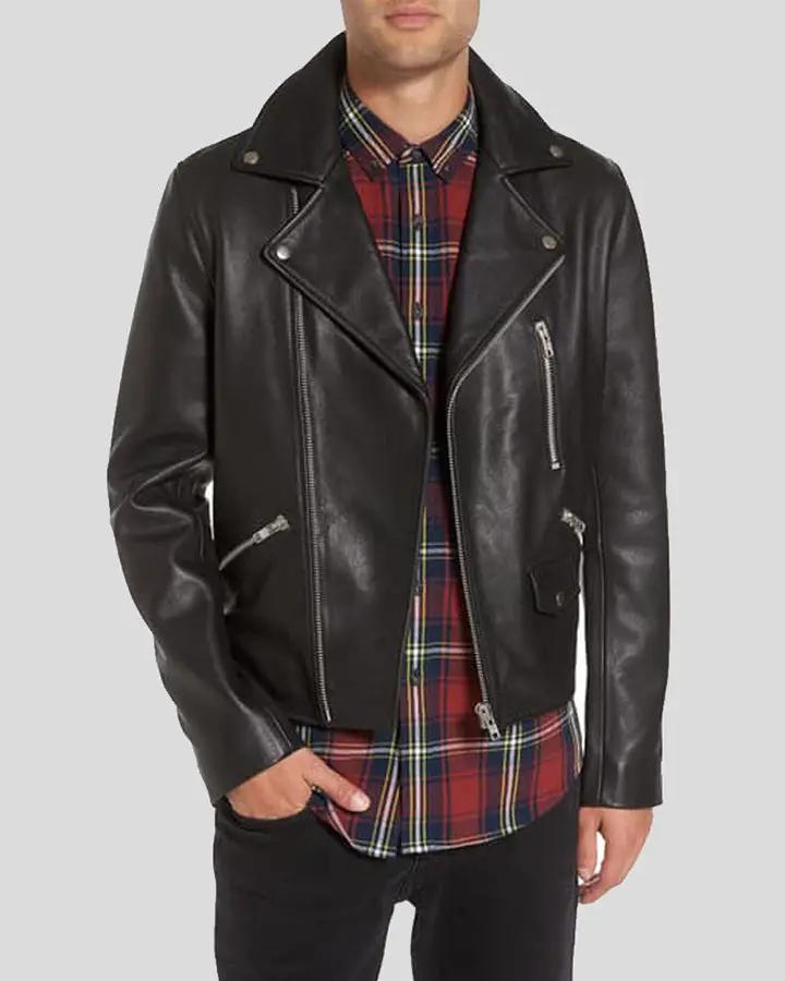 Holt leather sales biker jacket