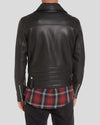 Caden Black Biker Leather Jacket