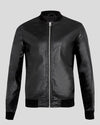 Bailei Black Bomber Leather Jacket