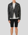 Barret Black Motorcycle Leather Jacket