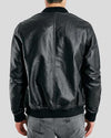 Bailei Black Bomber Leather Jacket