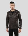 Arlo Brown Motorcycle Leather Jacket