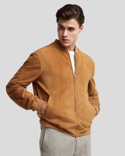 Axton Tan Suede Leather Jacket