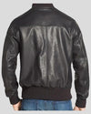 Rico Black Bomber Leather Jacket