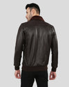 Darius Brown Bomber Leather Jacket