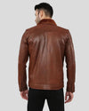 Peyton Brown Racer Leather Jacket 3