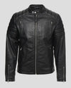 Rene Black Quilted Lambskin Leather Jacket