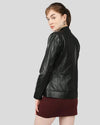 Calista Black Racer Leather Jackets