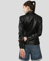 Willow Black Biker Leather Jacket
