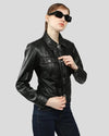 Lorelei Black Racer Leather Jackets