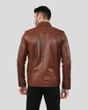 Leroy Brown Racer Leather Jacket