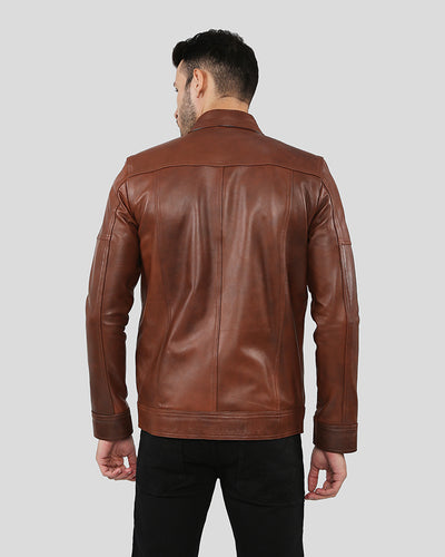 Leroy Brown Racer Leather Jacket