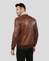 Marcel Brown Bomber Leather Jacket