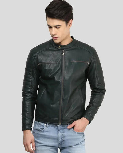 Jacob Black Biker Leather Jacket 1