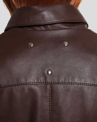 Luna Brown Biker Leather Jacket 4
