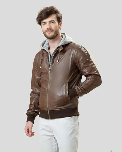 Bruce Brown Bomber Leather Jacket