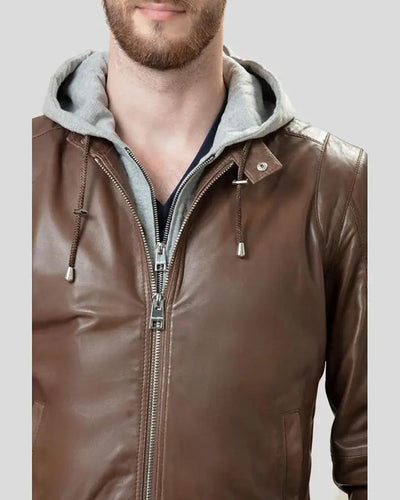 Bruce Brown Bomber Leather Jacket