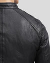 Scott Black Leather Racer Jacket