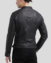 Scott Black Leather Racer Jacket