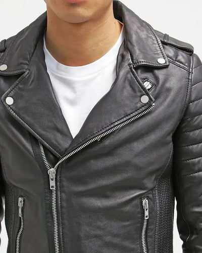 Harl Black Quilted Leather Jacket