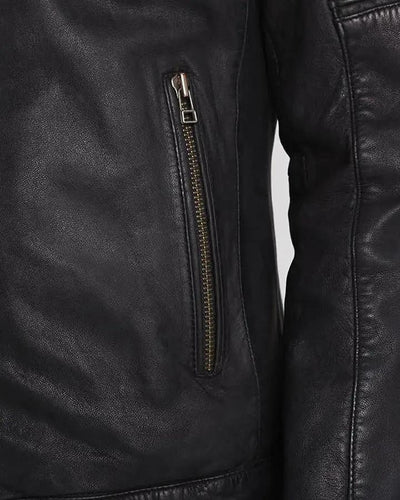 Sung Black Quilted Leather Jacket