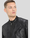 Dion Black Motorcycle Leather Jacket