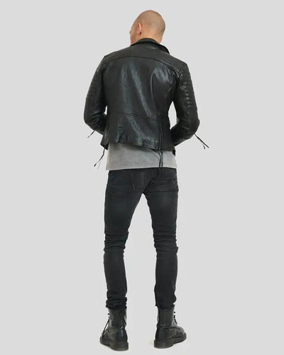 Dylan Black Motorcycle Leather Jacket