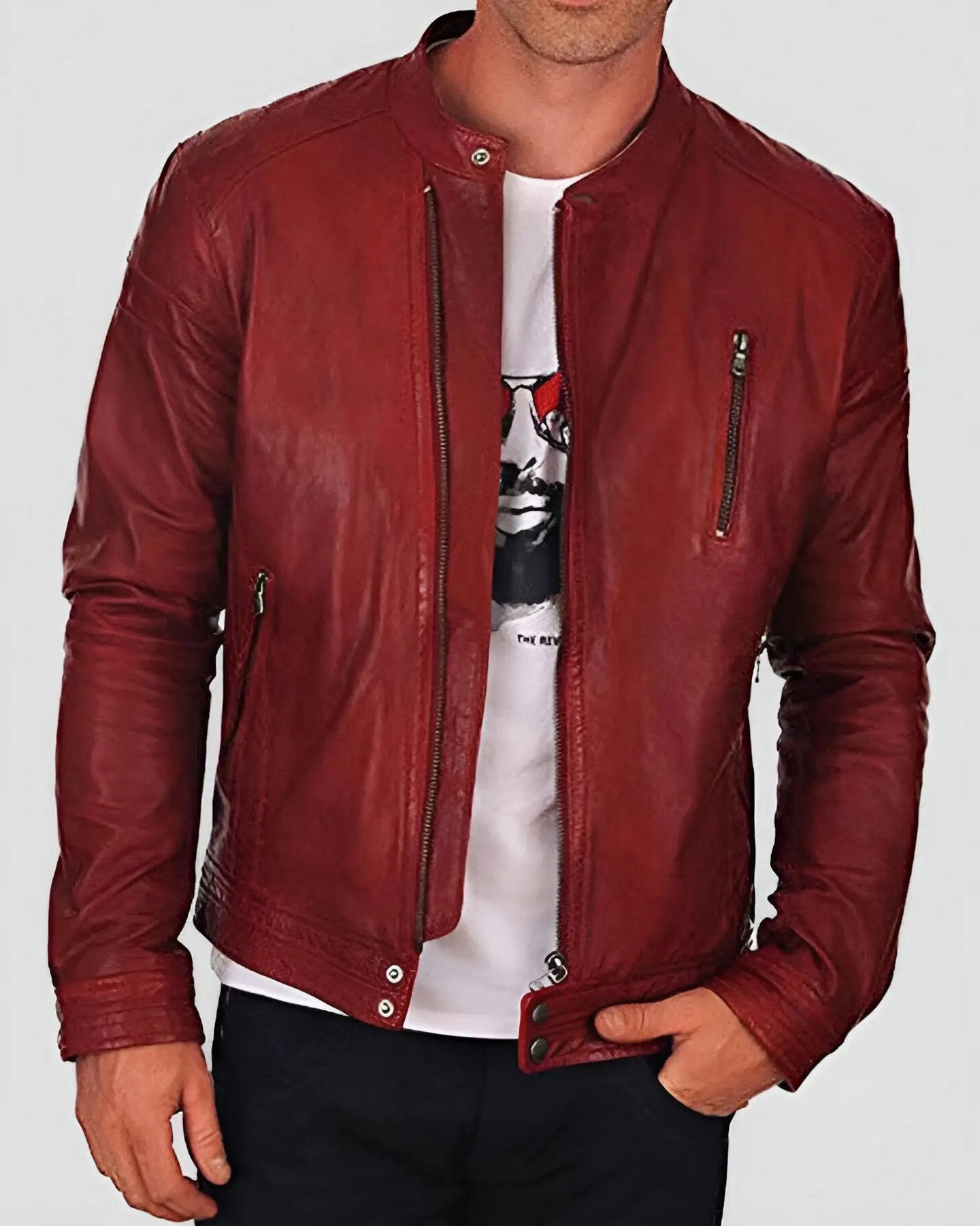 Red sales racer jacket