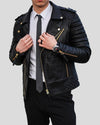 Beckett Black Quilted Leather Jacket