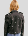 Eva Black Studded Leather Jacket