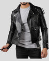 Donn Black Vintage Motorcycle Leather Jacket